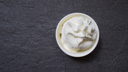 Fototapeta na wymiar whipped cream