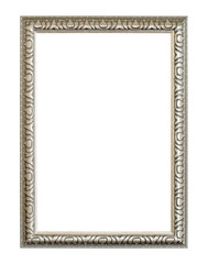 Old picture frame on white background.