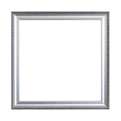 Old picture frame on white background.