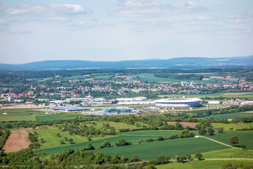 Fototapeta na wymiar Rhein-Neckar Arena and Badewelt Sinsheim, Kraichgau