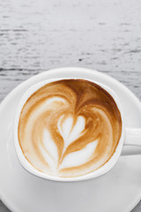 Cup of latte coffee