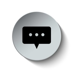 Message icon. Speech bubbles icon. Button. EPS10. Illustration