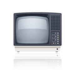 Old style retro tv set icon. Eps10 illustration.