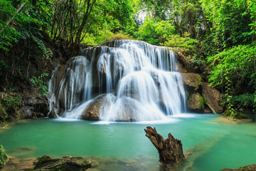 Fototapeta na wymiar Deep forest waterfall in national park Thailand