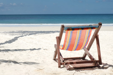 the atmosphere of beautiful beach in Thailand