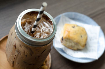 Iced Coffee with dessert