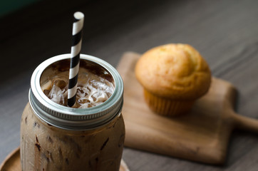 Iced Coffee with dessert