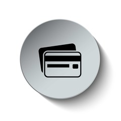 Credit card icon. Card icon. Payment icon. Vector Illustration.