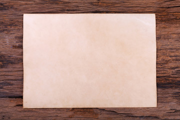 Old paper on old wood table