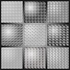wallpaper silver and black abstract leaves