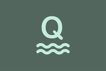 Q letter vector logo icon templated. 