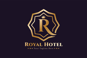 Royal logo vector template hotel