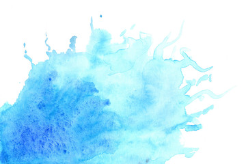 Fototapeta premium Blue grunge in watercolor