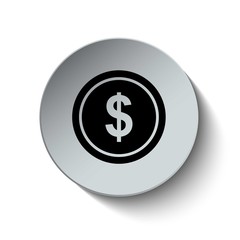 Dollar sign. Money icon. Coin icon. Dollar icon. Vector Illustra