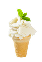 White ice cream cone