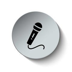 Microphone icon. Sound icon. Voice icon. Illustration. Vector. E