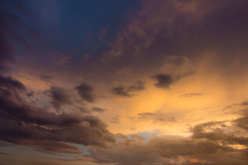 Naklejka na ściany i meble beautiful cloudy sunset sky background