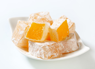 Mastic-flavored jelly cubes (Greek Turkish delight)