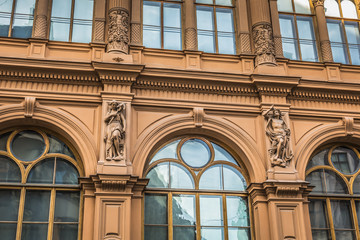 Fototapeta premium Fragment of Art Nouveau architecture style of Riga city , Latvia