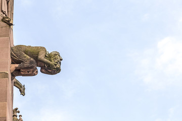 gargoyle made of Sandstone at Freiburg Minster