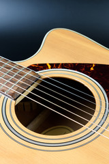 acoustic guitar Close-up