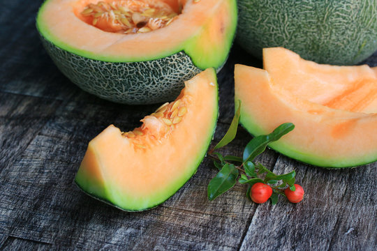 fresh orange melon