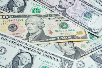 American Dollar bills, use for background