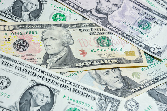 American Dollar bills, use for background