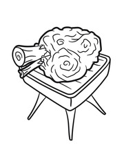 barbecue pork knuckle bone thigh meat Oktoberfest