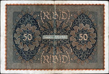Historische Banknote, 24. Juni 1910, Fünfzig Mark, Deutschland