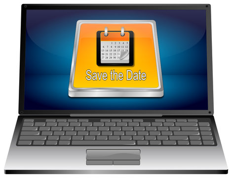 Laptop computer with Save the Date Button