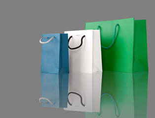 Shopping bag isolated on grey