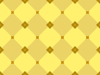 Geometric Thai Style Seamless Pattern/ Brown/ Yellow
