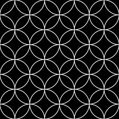Fototapeta premium Vector modern seamless geometry pattern circles , black and white abstract geometric background,wallpaper print, monochrome retro texture, hipster fashion design