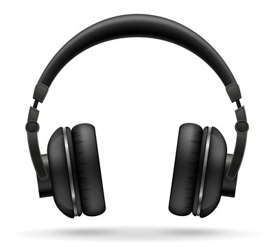 acoustic headphones vector illustration