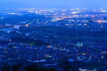 Obraz premium Nagano city in the twilight time