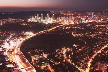 Istanbul skyline at night