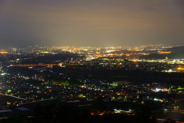 Fototapeta na wymiar Nagano city in the twilight time