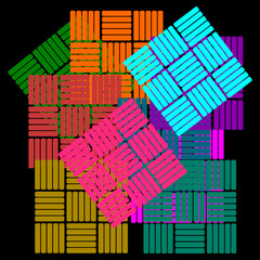 Abstract colorful square pattern background vector