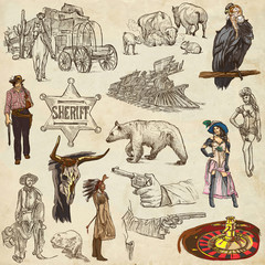 Indians and Wild West - An hand drawn pack.