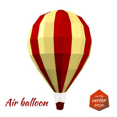 Naklejka premium Air balloon isolated on white background. Vacation, travel, flig