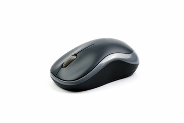 wireless laser mouse on white background