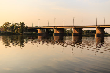 Naklejka premium Bridge over the river