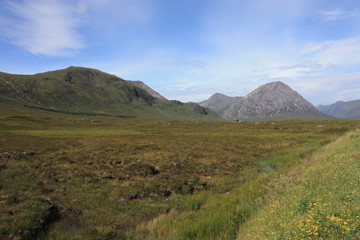 A Stunning Landscape View of Scottish Mountains.