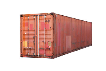 shipping container isolated on white