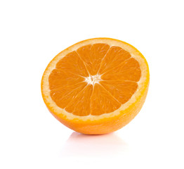 Orange on white background.