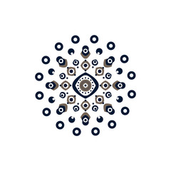 Traditional mandala eye design