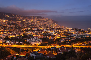 Fototapeta na wymiar Funchal aerial view