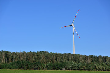 Fototapeta premium Utilization of wind power in Austria
