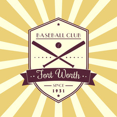 Baseball vintage emblem, logo, t-shirt design